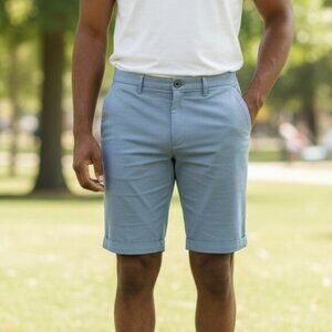 NEW Callaway Solid Blue Bermuda Golf Shorts Men's Sz 38 Flat‎ front NWT